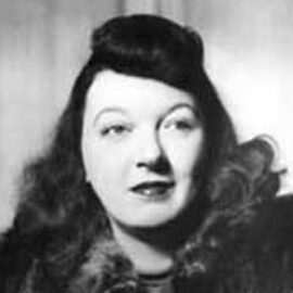 Craig Rice author photo. Black-and-white photo of woman in fur coat